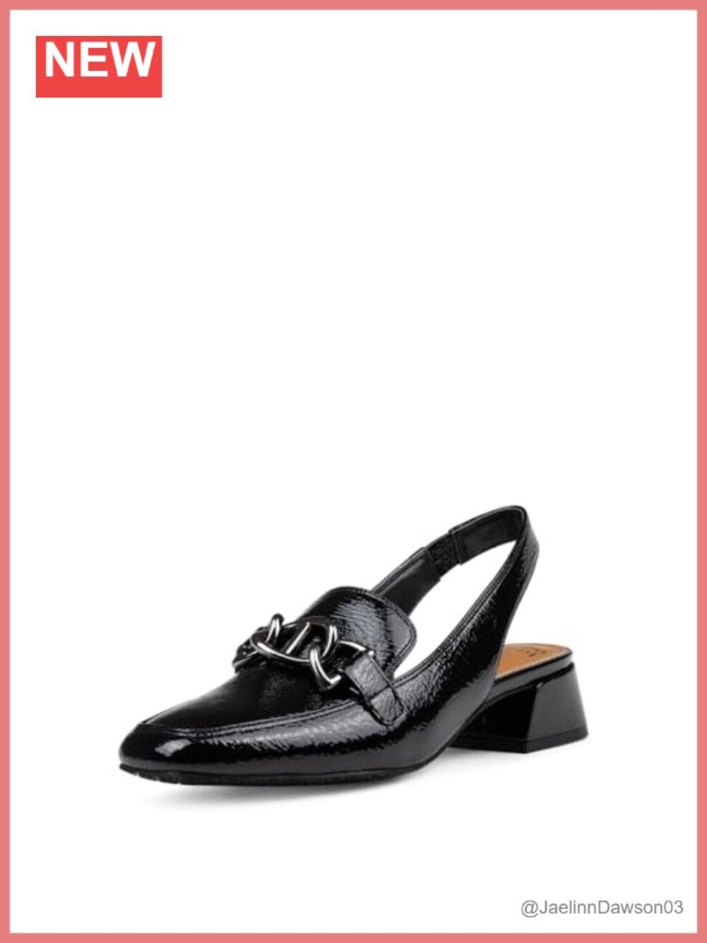 Slingback Loafer Pump Heels Women's Faux Leather Cushioned Comfort 1.5" Low